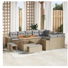 Image de Ensemble de canapé de jardin 12 pcs Beige polyrotin, Salon de jardin et terrasse, moderne, résistant, léger, 3362037