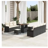 Image de Ensemble de canapé de jardin 10 pcs Noir polyrotin, Canapé de jardin moderne, mobilier extérieur durable 3362100