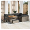 Image de Ensemble de canapé de jardin 12 pcs Gris polyrotin, Salon moderne pour jardin et terrasse, mobilier durable 3362168