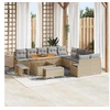 Image de Salon de jardin modulable GENERIQUE rotin 13 pieces 100 x 100 cm