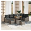 Image de Ensemble de canapés de jardin 9 pièces avec coussins gris 3362678