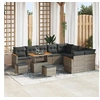 Image de Ensemble de Canapés de Jardin 12 pièces avec Coussins Gris Rotin Polyester Acacia 3363088
