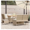 Image de Salon de jardin resine tressee beige 5 pieces 105.0 x 75 x 72