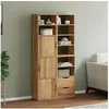 Image de Armoires latérales 4 pcs ODDA 40x24x79 cm bois massif pin, armoire, buffet, meuble de rangement de cuisine, meuble de 3365352