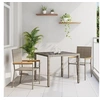 Image de Ensemble de Salle à Manger de Jardin 3 Pièces Gris Poly Rattan 3365385