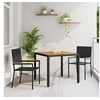 Image de Ensemble de Salle à Manger de Jardin 3 Pièces Poly Rattan Noir 3365402