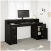 Image de Bureau Chêne Noir 160x55x91 cm Bois d ingénierie