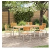 Image de Salon de jardin GENERIQUE marron teck 6 personnes 150 x 90 x 75 cm 7 pieces