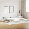 Image de Structure de lit au sol Blanche 200x220 cm en bois massif de pin 869759