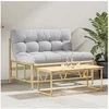 Image de Banc de jardin avec coussin 110x80x71 cm en acier 42010311