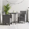 Image de Lot de 2 chaise en plastique non pliable H. 85 cm exterieur gris