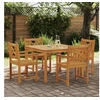 Image de Ensemble de salle à manger de jardin en bois massif d'acacia 5 pièces 3375659