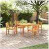 Image de Ensemble de jardin 5 pièces en bois d acacia