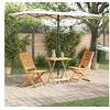 Image de Ensemble de bistro pliable 3 pièces en bois d acacia massif