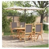 Image de Ensemble de salle à manger de jardin 5 pièces en bois d acacia anthracite