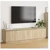 Image de meuble TV avec LED Chêne Sonoma 180x38x49 cm Bois d ingénierie
