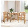 Image de Lot de 2 chaise GENERIQUE exterieur non pliable en teck H. 89 cm