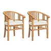 Image de Lot de 2 chaise GENERIQUE exterieur non pliable H. 89 cm en teck