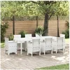 Image de Table de jardin Blanche 250x100x73 cm en Poly Rattan
