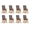 Image de Lot de 8 chaise GENERIQUE exterieur non pliable en teck H. 104 cm