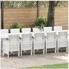 Image de Ensemble de salle à manger pour jardin 17 pcs Blanc polyrotin, Ensemble de meubles de jardin et terrasse, 3378663