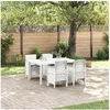 Image de Ensemble de Dîner de Jardin 5 Pièces avec Coussins Blanc Poly Rattan 3378705
