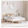 Image de Cadre de Lit avec Tête de Lit 140x190 cm Bois Massif en Pin 872068