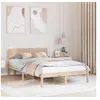 Image de Cadre de lit avec tête de lit 140x190 cm en bois de pin massif 872110