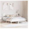 Image de Cadre de lit avec tête de lit Blanc 160x200 cm Bois massif en pin 872156