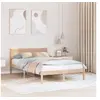 Image de Cadre de lit en bois de pin Naturel Bois de pin massif Double 872191
