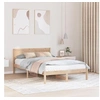 Image de Cadre de lit en bois de pin Naturel Bois de pin massif 120 x 190 cm 872200