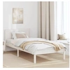 Image de Cadre de Lit en Bois de Pin Blanc Bois de Pin Massif 80 x 200 cm 872204