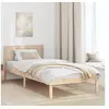Image de Cadre de lit simple en bois de pin Naturel Bois de pin massif 872215