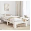 Image de Cadre de lit avec tête de lit blanche 80x200 cm en bois massif de pin 872462
