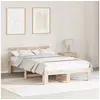 Image de Cadre de lit en bois de pin Naturel Bois de pin massif 120 x 200 cm 872611