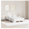 Image de Cadre de Lit Blanc Bois 140 x 190 cm Cadre de Lit Rectangulaire 872867