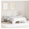 Image de Cadre de Lit Complet Blanc Bois Massif Full Solide 872951