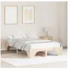 Image de Cadre de Lit Naturel Bois de pin massif 135 x 190 cm Durable 872953