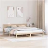 Image de Cadre de lit Bois naturel Bois de pin massif 180 x 200 cm Durable 873262