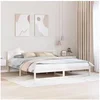 Image de Cadre de lit Blanc Bois 180 x 200 cm Robuste Cadre de lit 873263