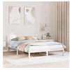 Image de Cadre de lit Blanc Bois de pin massif 160 x 200 cm Durable 873266