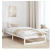 Image de Cadre de lit Blanc Bois 90 x 190 cm Cadre de Lit Rectangulaire 873296