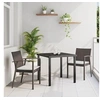 Image de Ensemble de salle à manger de jardin 3 pièces avec coussins en poly rattan brun 3379058