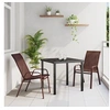 Image de Ensemble de salle à manger de jardin en 3 pièces Marron Textilene et Acier 3379128