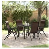 Image de Ensemble de jardin de 5 pièces Marron Poly Rattan