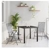 Image de Ensemble de salle à manger de jardin 3 pièces acier anthracite 3379289