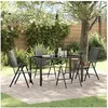 Image de Ensemble de Salle à Manger de Jardin en Acier Anthracite 3379291