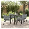 Image de Ensemble de jardin de 5 pièces en rotin poly gris 3379360