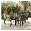 Image de Ensemble de salle à manger jardin 5 pièces Marron Poly Rattan 3379395