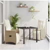 Image de Set de jardin 3 pièces avec coussins beige en rotin PE